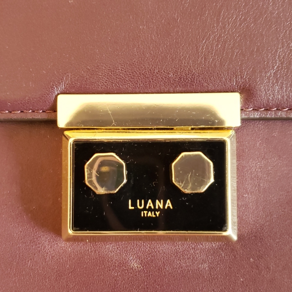 Luana Italy Eggplant color leather bag - Picture 3 of 8